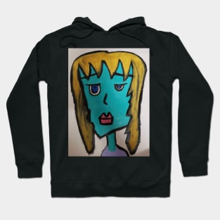 Blonde Blue Face Hoodie